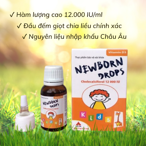 Vitamin D3 Newborn drop dành cho trẻ sơ sinh và trẻ nhỏ