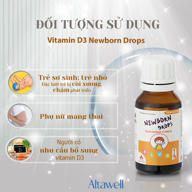 Newborn Drops bổ sung vitamin d3 cho trẻ sơ sinh và trẻ nhỏ
