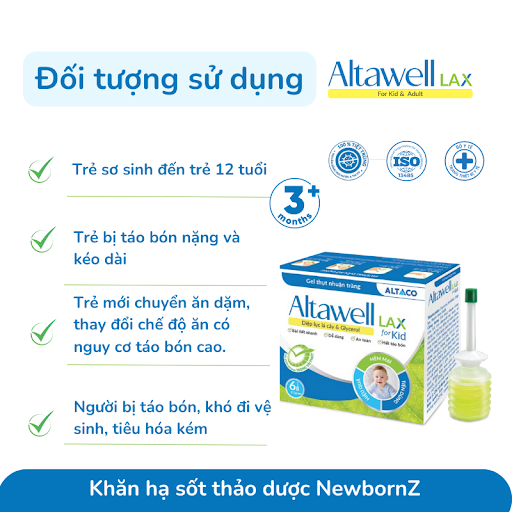 Chữa trị táo bón bằng gel thụt nhuận tràng altawell mang lại nhiều lợi ích cho người bị táo bón