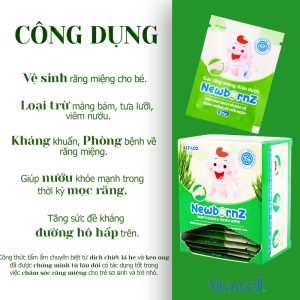 Gạc NewbornZ tăng cường sức khỏe răng miệng và đường hô hấp trên- Ngừa sâu răng viêm nướu