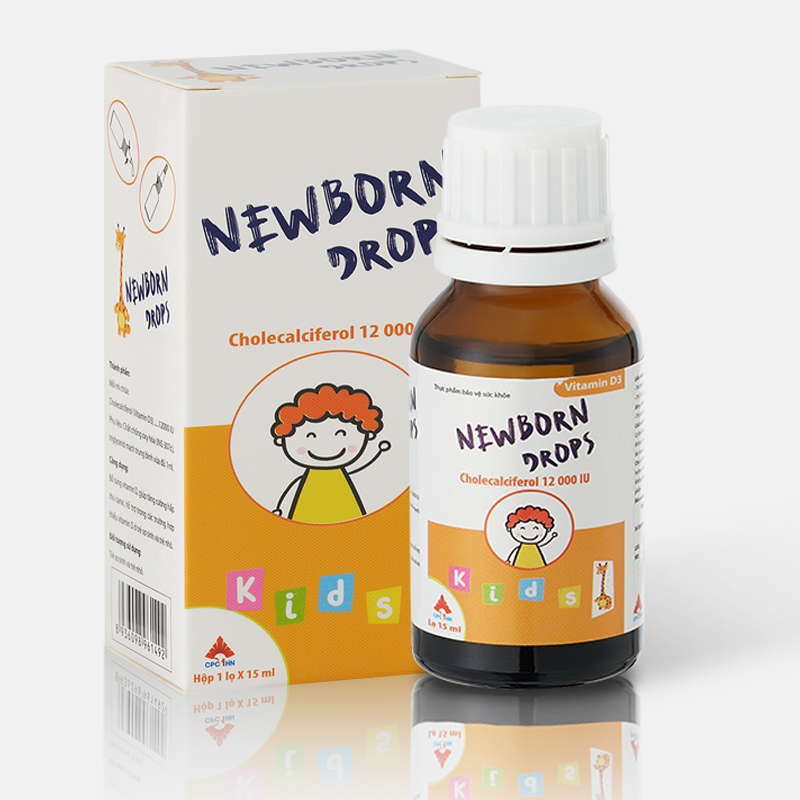 Vitamin D3 nhỏ giọt Newborn Drops tăng cường hấp thụ calci, chiều cao vượt trội.