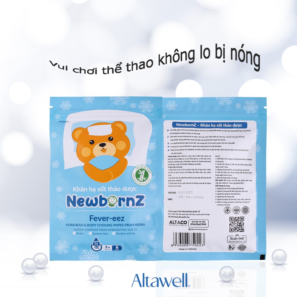 Khăn hạ sốt NewbornZ dạng túi zip tiện lợi