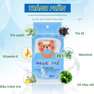 Sử dụng khăn lau hạ sốt để giảm nhiệt cơ thể cho bé