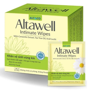 Khăn vệ sinh vùng kín Altawell được bác sĩ chuyên khoa Sản khuyên dùng